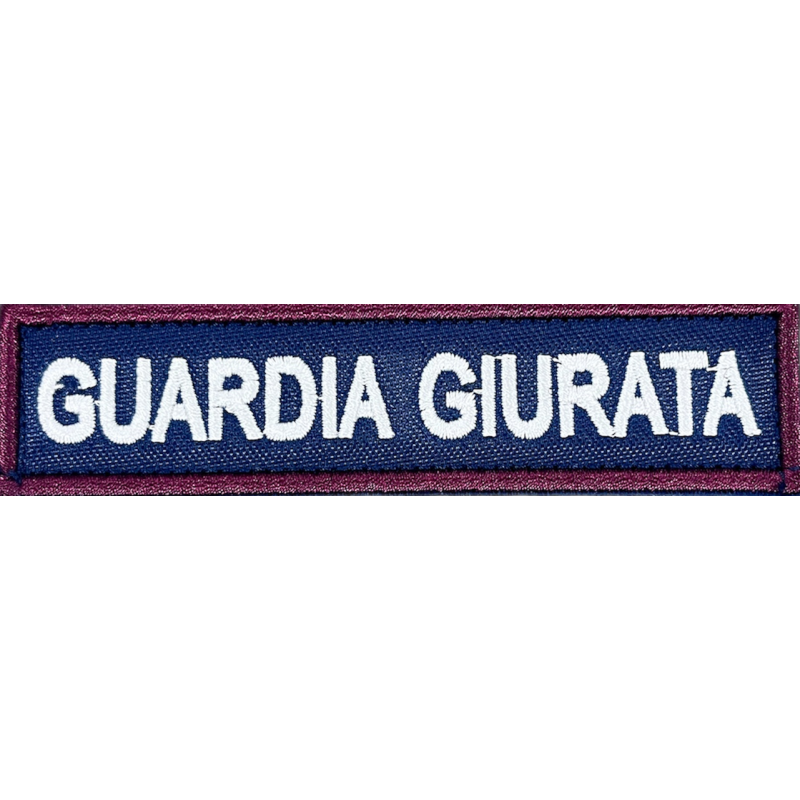 Patch Guardia Giurata controllo del territorio, guardia giurata